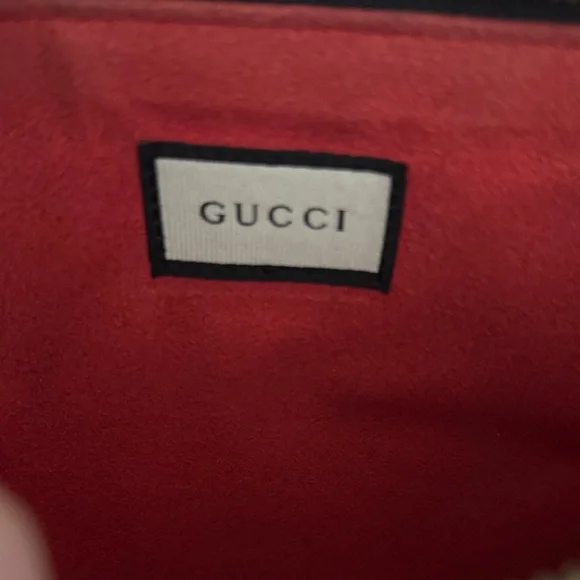 Gucci Black Clutch with Red and White Lettering - Picture 2 of 4